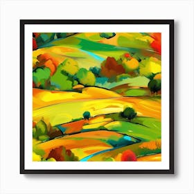 Autumn Landscape Painting 2 Art Print
