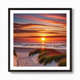 Sand Dunes At Sunset Art Print