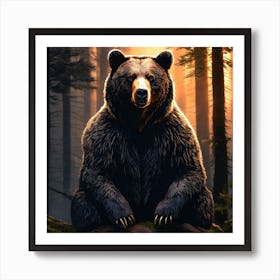 Bear In The Forest Art Print