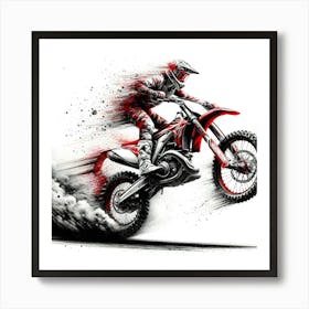 Motocross Rider 1 Art Print