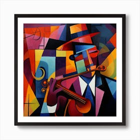 Man Playing A Violin Art Print