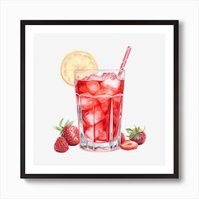 Strawberry Lemonade Art Print