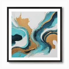 Abstract Painting River Art Print 2 Art Print