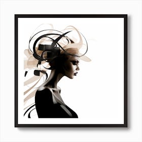 Abstract Woman Portrait Art Print