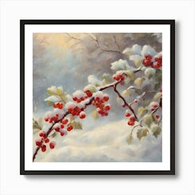 Winter Berries 1 Art Print