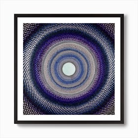 Blue Tunnel Square Art Print