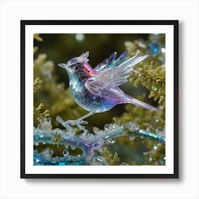 Albedobase Xl Highly Detailed Shot Of An Iridescence Crystal 1 Art Print