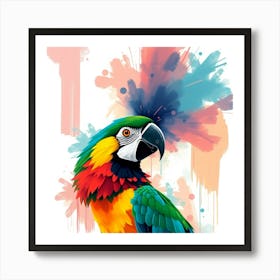 Colorful Parrot 4 Art Print