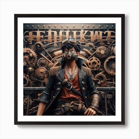 Monkey D. Luffy - Steampunk  Art Print