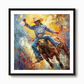 Rodeo Rider 1 Art Print