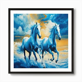 Horses In The Sky Art Print