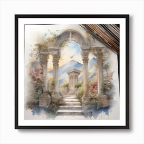 architecteur Color harmony Heaven Watercolor 2 Art Print