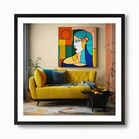 Paint Of Picasso Style Art Print