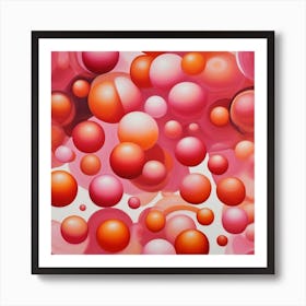 Pink Bubbles Art Print