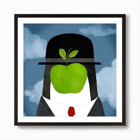 The Penguin Of Man Magritte Art Series Art Print