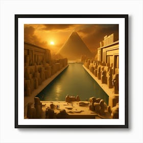 Egyptian City 4 Art Print