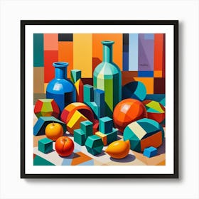 Still Life Cubism Style Art Print