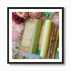 Shabby Chic Dreamy Mist Pastel Junk Journals Chris Art Print