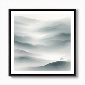 Misty Mountains Art Print