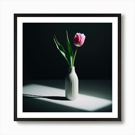 Tulip In A Vase Art Print