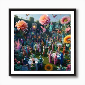 Garden Party 1 Art Print