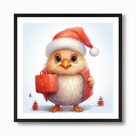 Christmas Chick Art Print