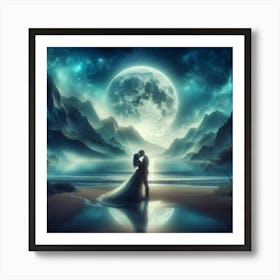 Moonlight Kiss 1 Art Print