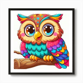 Illustration Owl 5 Art Print