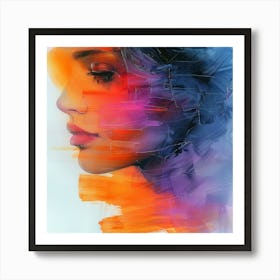 Abstract Of A Woman'S Face 1 Art Print