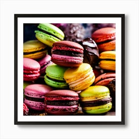 Macaron Cookies Art Print