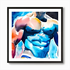 El Torso A Fit Male Body Art Print