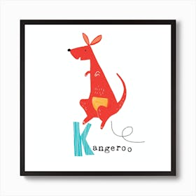 K is for Kangeroo Art Print