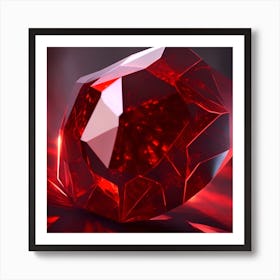 Red Diamond Art Print