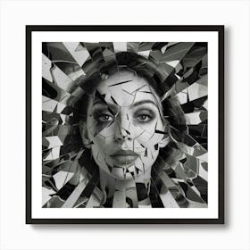 Black and White Abstract Art 229 Art Print