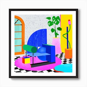 Memphis Square Art Print