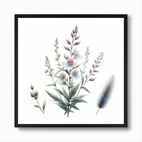 Flower of Willow herb Art Print