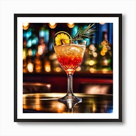 Cocktail In A Bar 4 Art Print