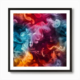 Colorful Smoke Background 5 Art Print
