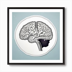 Human Brain Illustration 1 Art Print