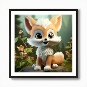 Fox In The Forest 15 Art Print