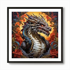 Dragon Of The Night Art Print