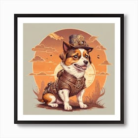 Steampunk Dog 1 Art Print