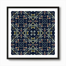 Traditional ornament. Folk motif. Textile rapport. 2 Art Print