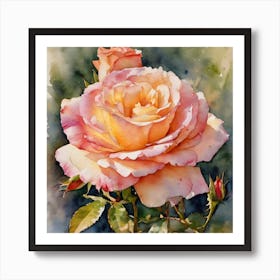 Grandiflora Rose Art Print