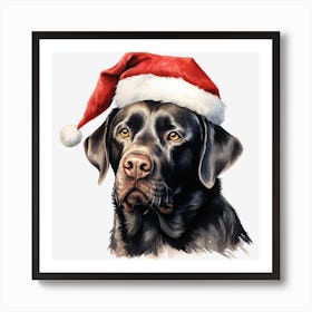 Christmas Labrador Art Print