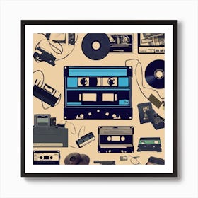 Cassettes And Tapes Art Print