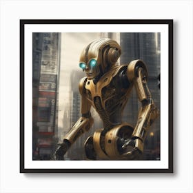 Futuristic Robot 46 Art Print