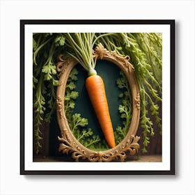 Carrot In A Frame 3 Art Print