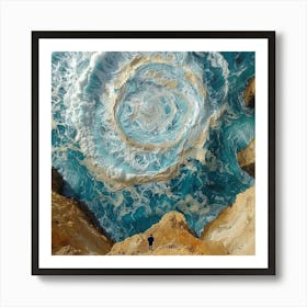 Spiral Ocean Wave Art Print