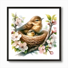 Birds In A Nest Art Print